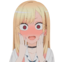 blushing marinq Slack emoji