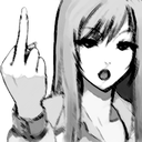 middle fingerq Slack emoji