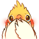blushy birbq Slack emoji