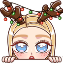 girl cute lurkq Slack emoji
