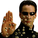 neo stopping bullets Slack emoji