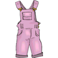 pink overalls Slack emoji