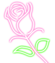 2neon rose Slack emoji