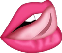 lips sexy lickq Slack emoji