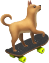 skateboard dog Slack emoji