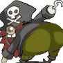skeleton pirate turtle ride Slack emoji
