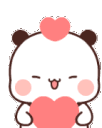 panda hug heart Slack emoji