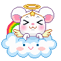 hamster angel cloud smile Slack emoji