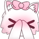cat blush shy Slack emoji