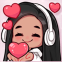 girl heart hug love Slack emoji