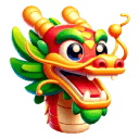 chinese dragon lunar newyear128 Slack emoji