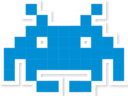 space invader blue Slack emoji