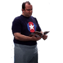 captain sweatpants standing Slack emoji