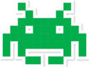 space invader green Slack emoji