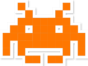space invader orange Slack emoji