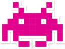 space invader pink Slack emoji