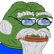 pepe hipster glasses beard Slack emoji