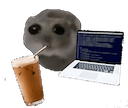 sad laptop hamster Slack emoji