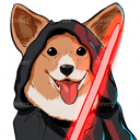 corgi swars q Slack emoji