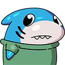 fish shark e Slack emoji