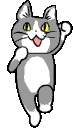 cat gray happye Slack emoji