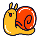 orange snail e Slack emoji