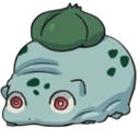 bulbasaur sleepy blush Slack emoji
