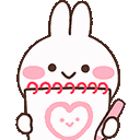 bunny heart e Slack emoji