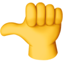 thumbs sideways Slack emoji