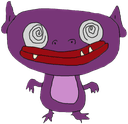 purple monster spiral eyes Slack emoji