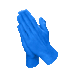 blue clapping hands Slack emoji