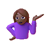brown girl hair flip Slack emoji