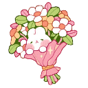 bunny bouquet e Slack emoji