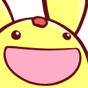 yellow bunny happy face Slack emoji