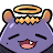 purple devil halo smile Slack emoji