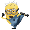 minion kicke Slack emoji
