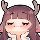 antler girl smug Slack emoji