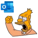 old man yells at outlook Slack emoji
