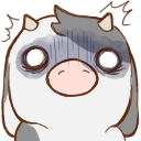 cow shock q Slack emoji