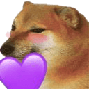 cheems purpleheart Slack emoji