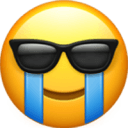 cry sunglasses Slack emoji