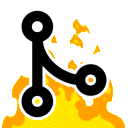 merge on fire Slack emoji