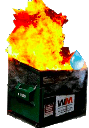 sad dumpsterfire Slack emoji