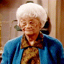 grandma skeptical glanceq Slack emoji