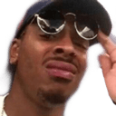 confused man glassesq Slack emoji