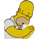 homer simpson praying Slack emoji