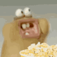 puppet eating popcorn Slack emoji