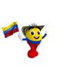 smiley waving colombia flag Slack emoji