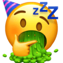 vomit blush think sleep party hat Slack emoji