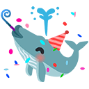 whale lets celebrate Slack emoji